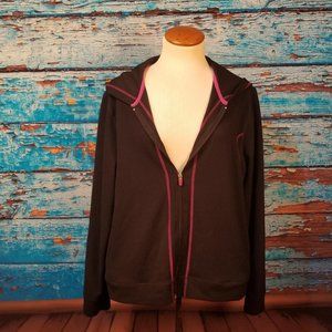 Champion Black & Purple Hooded Athletic Jacket